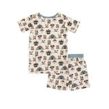Camp Paws (Short PJ Set) - Blue - Aaria Tees Aaria Tees