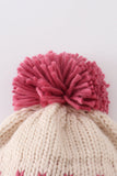 Cream XOXO knit beanie pom pom hat - Aaria Tees Aaria Tees