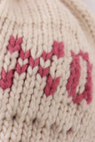 Cream XOXO knit beanie pom pom hat - Aaria Tees Aaria Tees