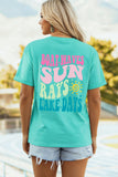 Mint Green LAKE DAYS Double Side Printed Vacation T Shirt - Aaria Tees Aaria Tees