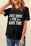 Women's Letter Graphic Tee Aaria Tees