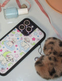 Fuzzy Heart w/ WF Charm | Leopard - Aaria Tees Aaria Tees