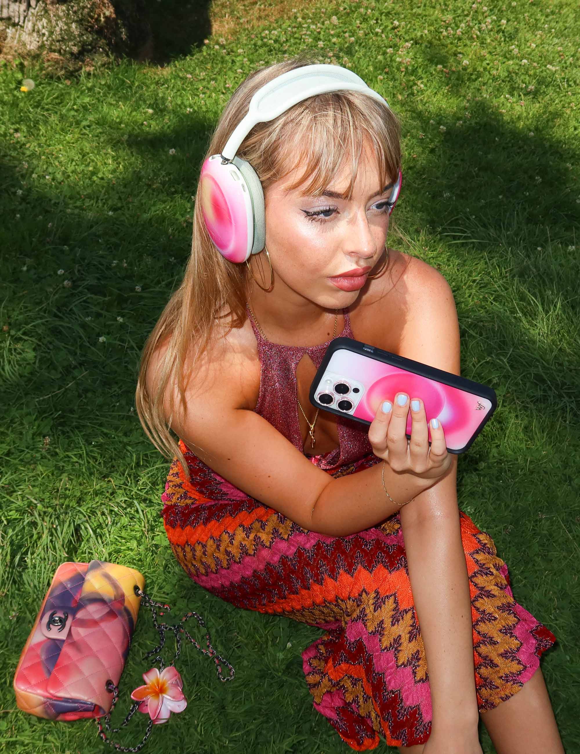 Hot Pink Aura Airpods Max Cover - Aaria Tees Aaria Tees