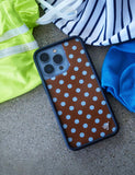 Polka Dot | Brown and Blue iPhone Case Aaria Tees