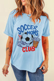 Light Blue Soccer Moms Club Graphic Tee Aaria Tees