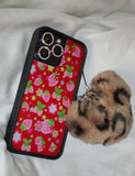 Fuzzy Heart w/ WF Charm | Leopard - Aaria Tees Aaria Tees