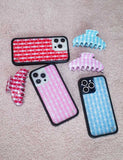 Gingham Hearts | Pink iPhone Case Aaria Tees