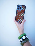 Polka Dot | Brown and Blue iPhone Case Aaria Tees