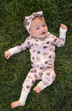 S'more to Love (Convertible Zip Footies) - Pink - Aaria Tees Aaria Tees
