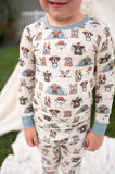 Camp Paws (Long Sleeve PJ) - Blue - Aaria Tees Aaria Tees