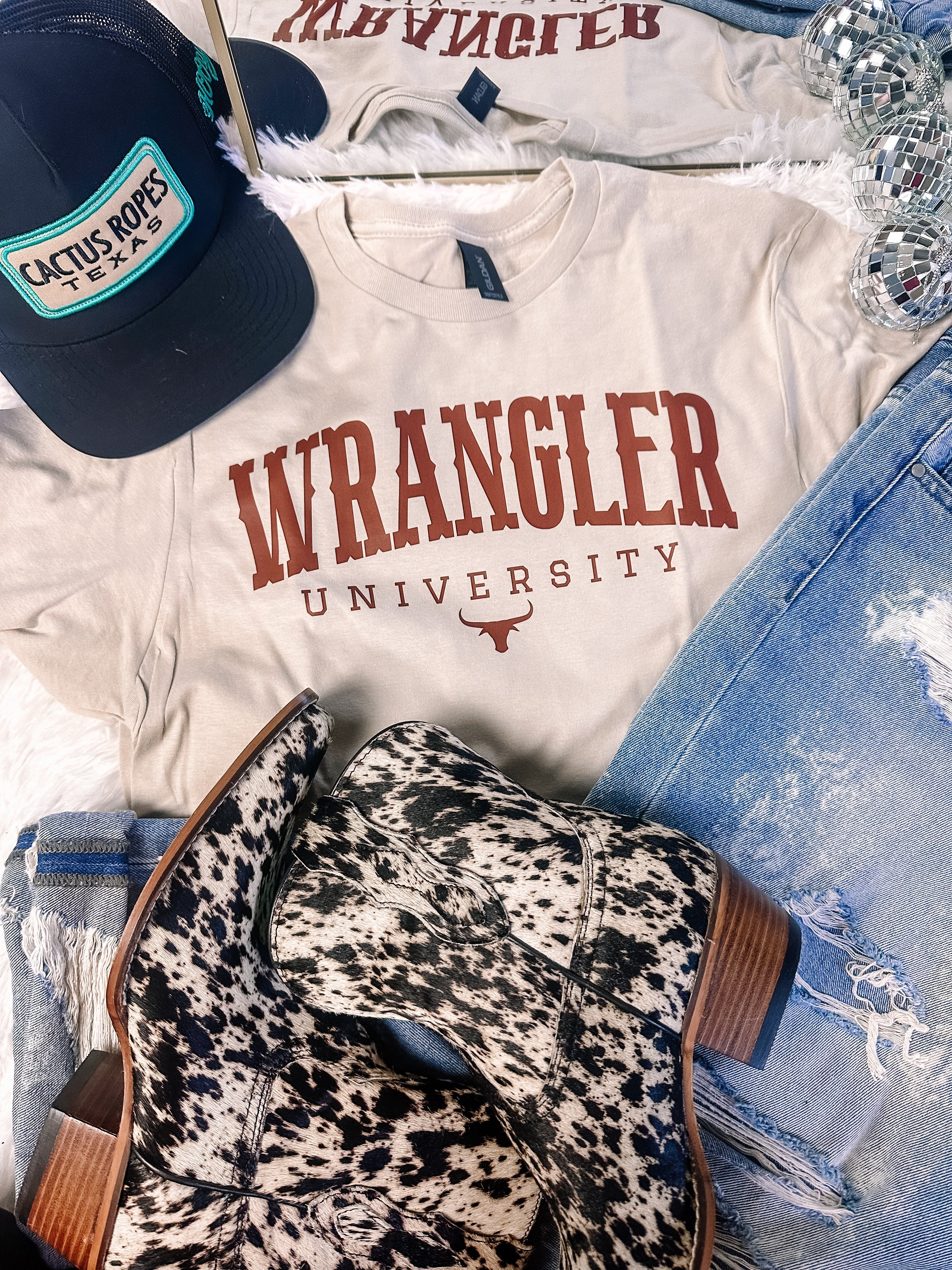 Wranglin’ University Graphic Tee - Aaria Tees Aaria Tees