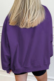 Tillandsia Purple Cute Ghost Print Pullover Mock Neck Sweatshirt Aaria Tees