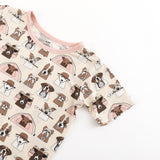 Camp Paws (Short Sleeve PJ) - Pink - Aaria Tees Aaria Tees
