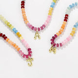 Beaded Bubble Initial Necklace Aaria Tees