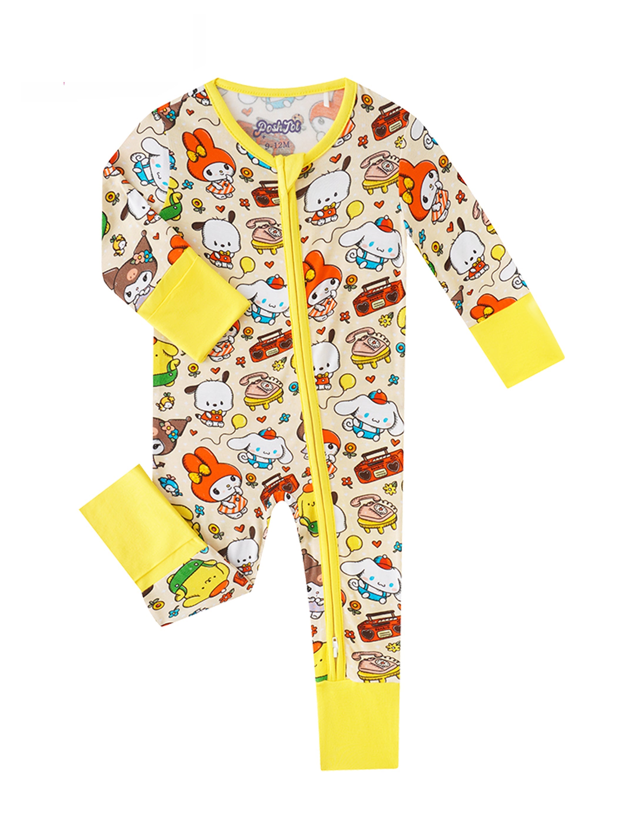 PoshTOT Sanrio Cinnamoroll Bamboo Baby Convertible Zippy Romper - Aaria Tees Aaria Tees