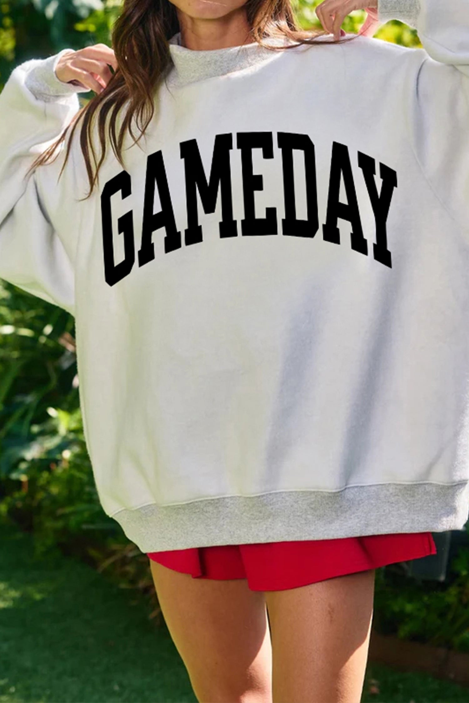 Light Grey FOOTBALL GAMEDAY Double Side Printed High Neck Reversible Sweatshirt - Aaria Tees Aaria Tees