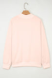Apricot Pink Bubble Gum Bunny Chenille Patch Sweatshirt Aaria Tees