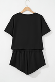Black Baseball Print Skort Set Aaria Tees