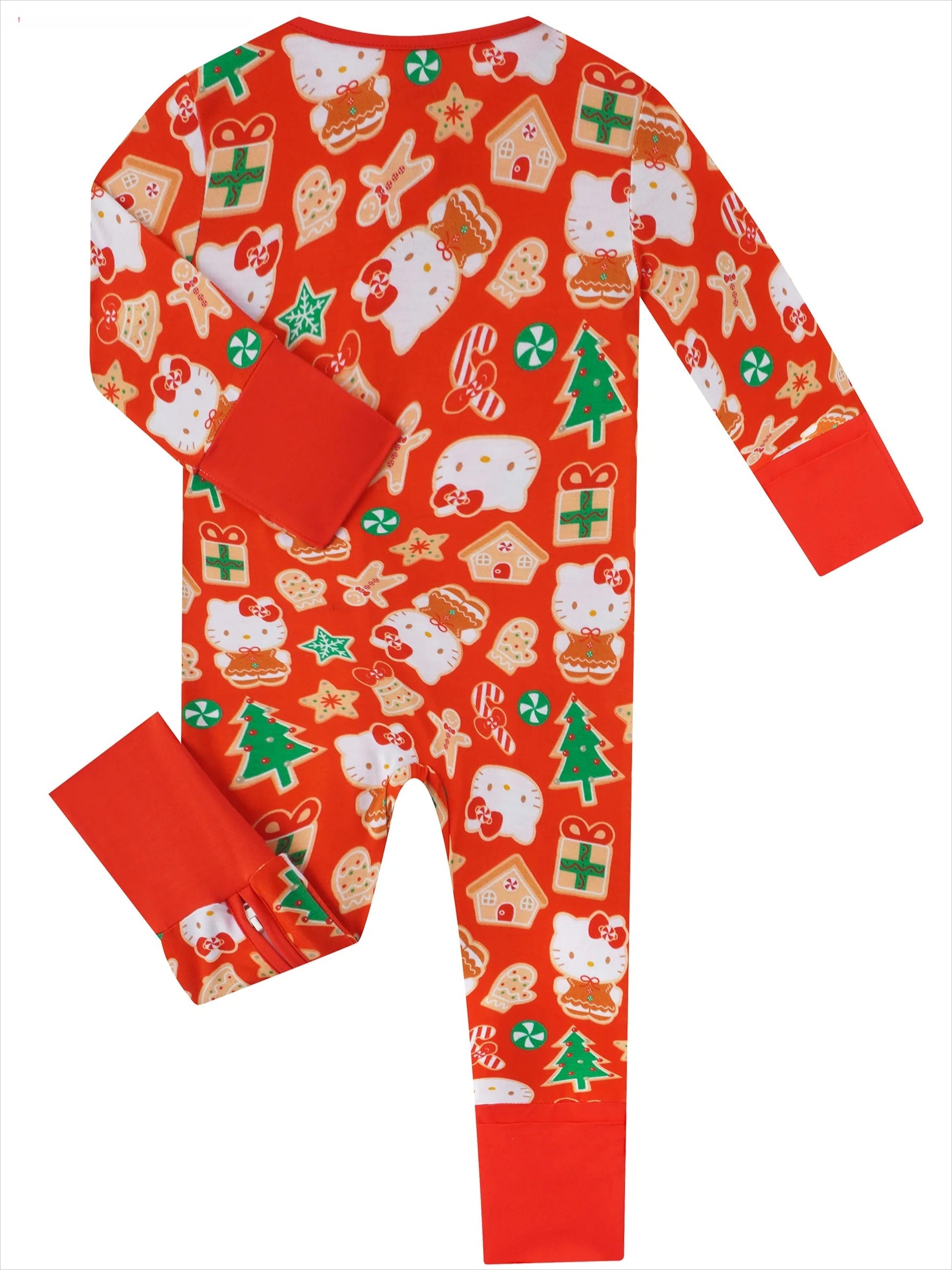PoshTOT Sanrio Hello Kitty Christmas Bamboo Baby Convertible Zippy Romper - Aaria Tees Aaria Tees