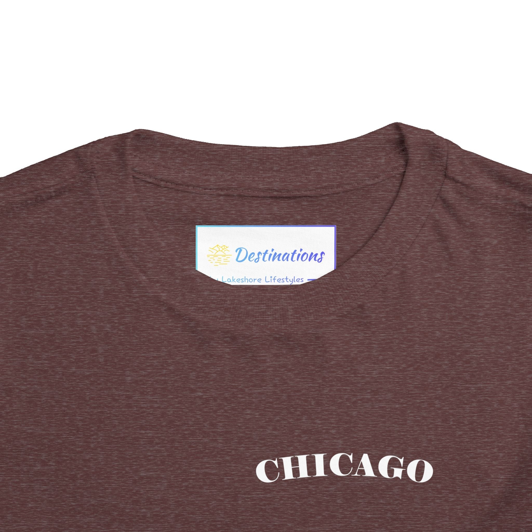 Mystery Noir Chicago Skyline Sunset Unisex Toddler Short Sleeve Tee - Aaria Tees Aaria Tees