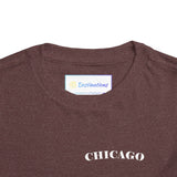 Mystery Noir Chicago Skyline Sunset Unisex Toddler Short Sleeve Tee - Aaria Tees Aaria Tees