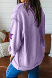 Lavendula Mardi Gras Holiday Sequined Star Patched Patterned Top - Aaria Tees Aaria Tees