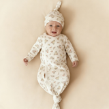 Organic Kimono Knotted Sleep Gown - Meadow - Aaria Tees Aaria Tees