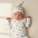 Organic Kimono Knotted Sleep Gown - Meadow - Aaria Tees Aaria Tees