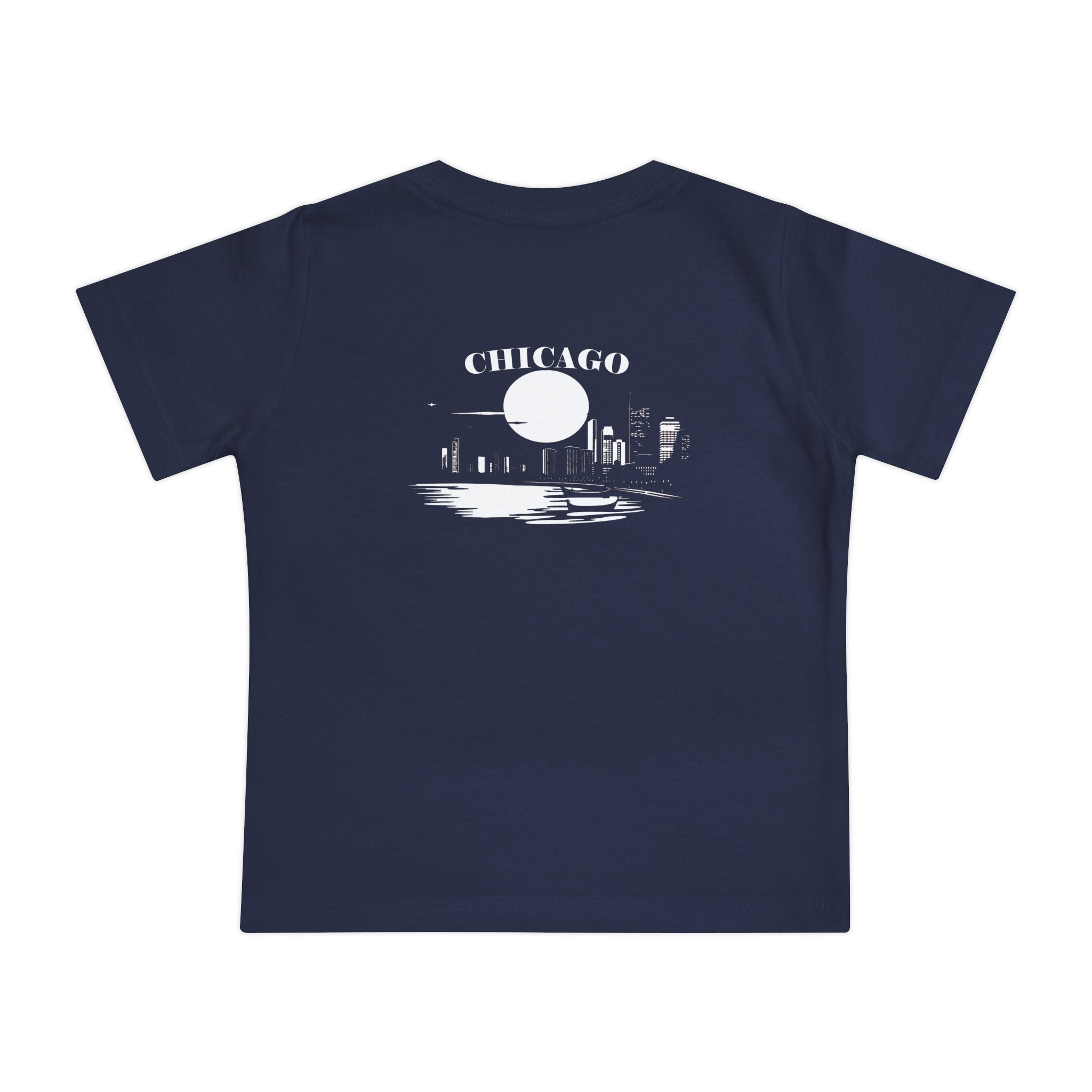 Mystery Noir Chicago Skyline Sunset Unisex Baby Short Sleeve T-Shirt - Aaria Tees Aaria Tees