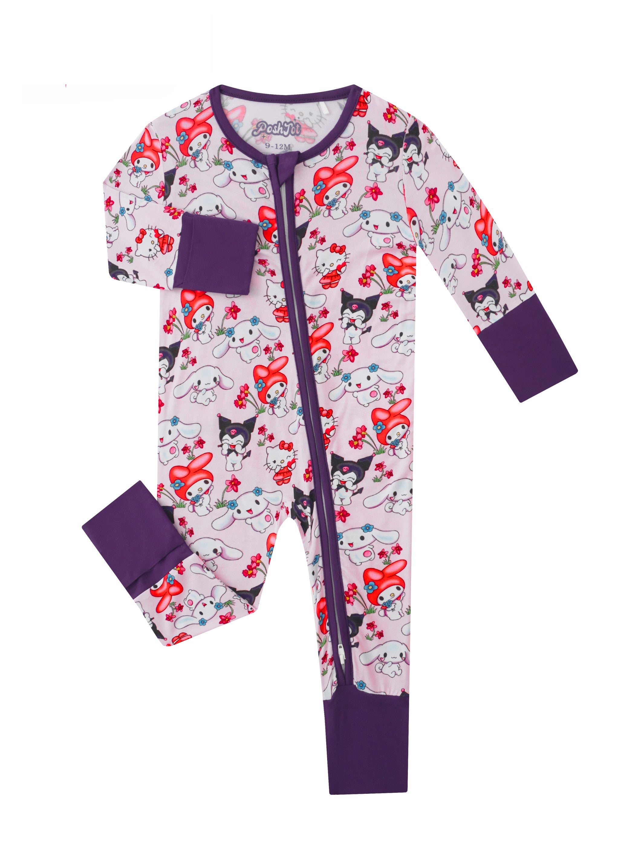 PoshTOT Sanrio My Melody Bamboo Baby Convertible Zippy Romper - Aaria Tees Aaria Tees