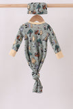 Green character bamboo 2pc gown - Aaria Tees Aaria Tees