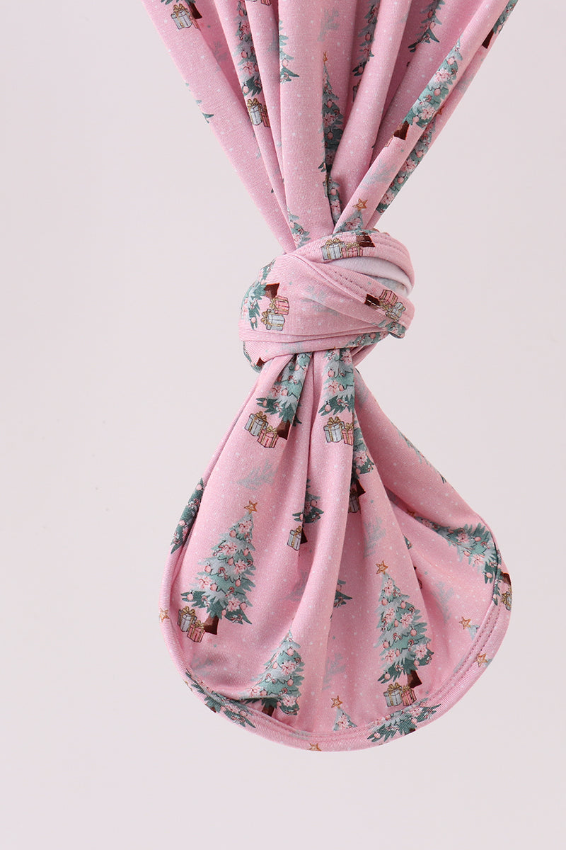 Pink christmas tree bamboo gown - Aaria Tees Aaria Tees