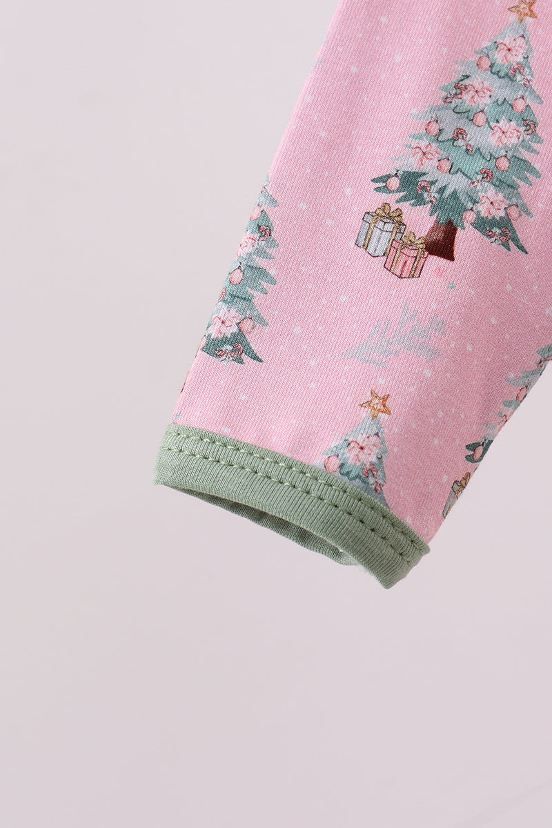 Pink christmas tree bamboo gown - Aaria Tees Aaria Tees