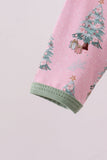 Pink christmas tree bamboo gown - Aaria Tees Aaria Tees