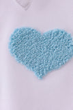 Blue heart french knot button down top - Aaria Tees Aaria Tees