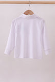 Blue heart french knot button down top - Aaria Tees Aaria Tees