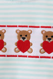 Blue bear embroidery bubble - Aaria Tees Aaria Tees