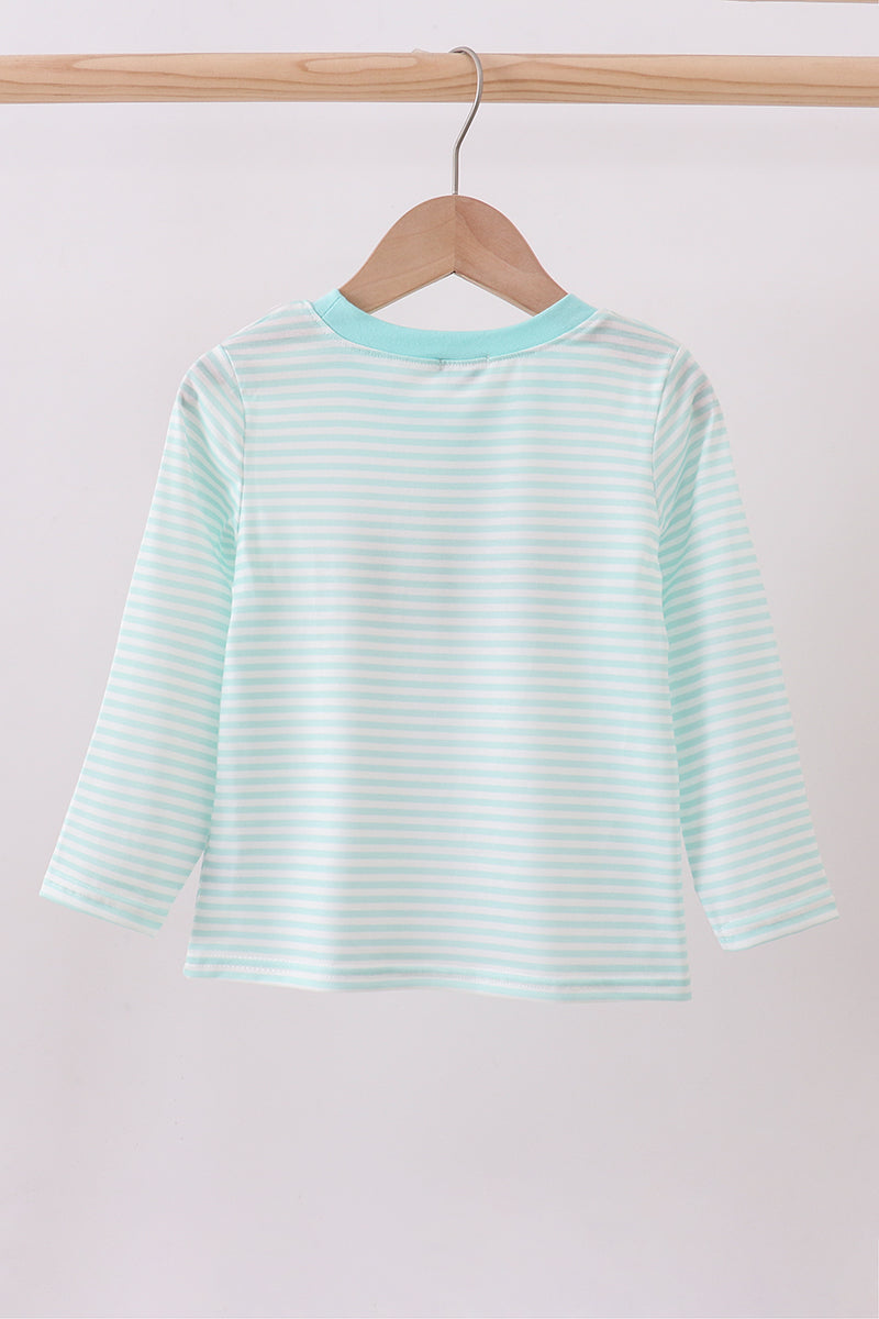 Blue bear embroidery top - Aaria Tees Aaria Tees