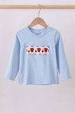 Blue construction embroidery top - Aaria Tees Aaria Tees
