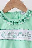 Green embroidery ruffle bubble - Aaria Tees Aaria Tees