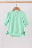 Green embroidery ruffle bubble - Aaria Tees Aaria Tees