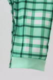 Green parade embroidery gingham romper - Aaria Tees Aaria Tees