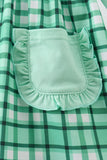 Green parade embroidery gingham dress Aaria Tees