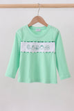 Green parade embroidery top Aaria Tees