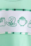 Green parade embroidery top Aaria Tees