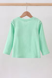 Green parade embroidery top Aaria Tees