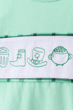 Green parade embroidery ruffle gingham pants set - Aaria Tees Aaria Tees