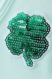 Mint clover sequin ruffle tiered dress Aaria Tees