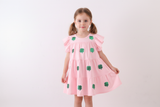 Pink clover sequin ruffle tiered dress - Aaria Tees Aaria Tees