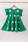Green clover sequin ruffle tiered dress - Aaria Tees Aaria Tees